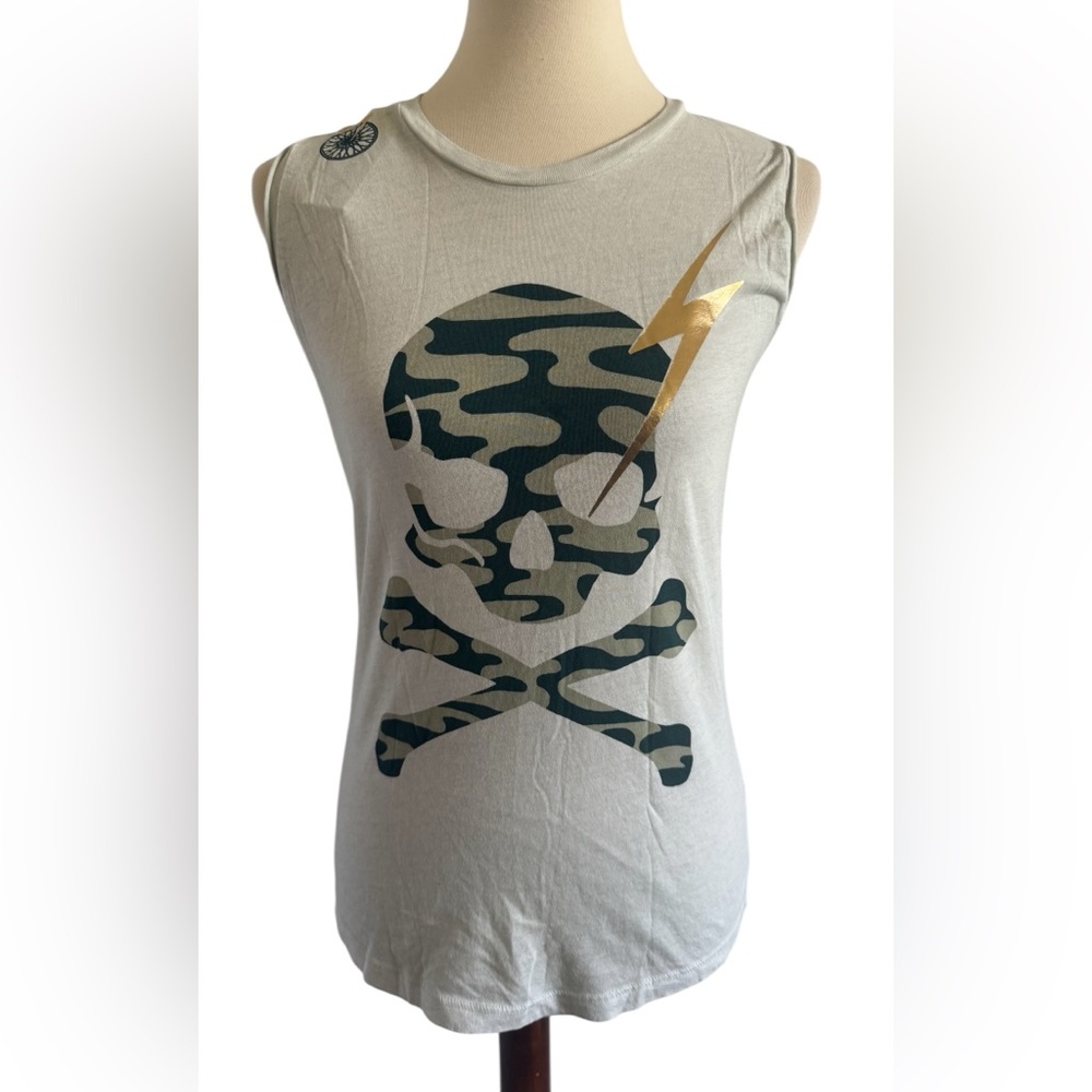 Life Nature Love Soul Warrior Skull  Lightweight Sleeveless Top Size XS NWT